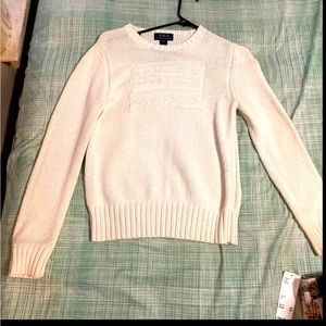 Cable knit flag polo sweater boys as medium 10-12